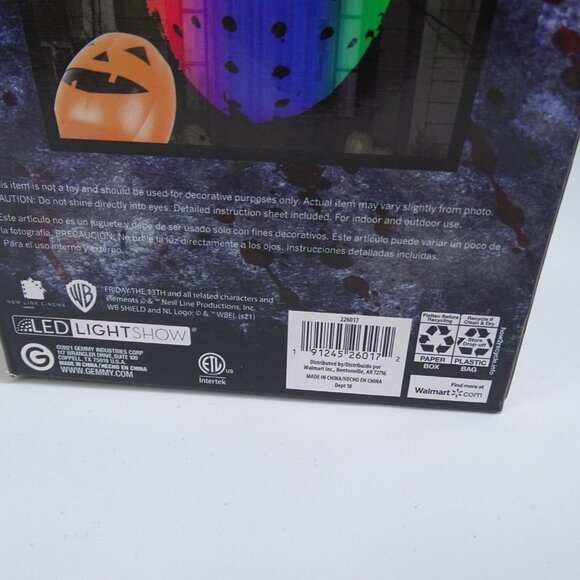 Jason Voorhees Mask Friday 13th LED Wave Motion Projector Halloween Gemmy Light - Picture 3 of 3